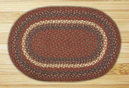 Burgundy Gray Oval Braided Rug 3 X5 By Earth Rugs Pc Fallon Co Burgundy Gray Oval Braided Rug 3 X5