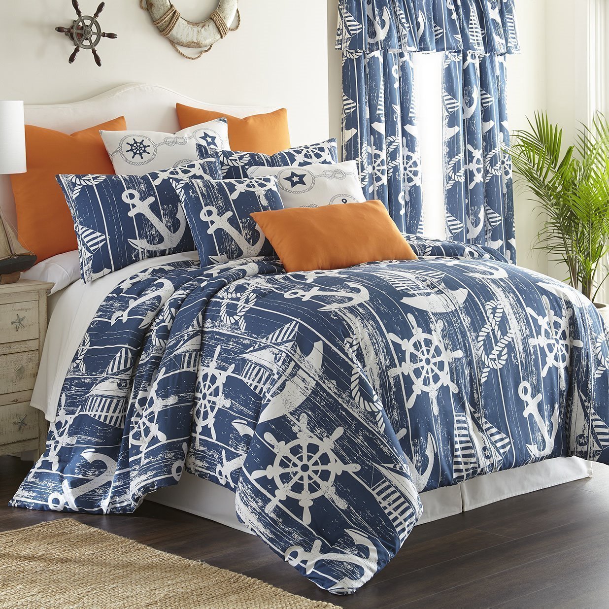 Nautical Board Duvet Cover Set Queen Size By Colcha Linens Pc Nautical Board Duvet Cover Set Queen Email A Friend