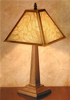 Leaves Mission Style Lamp by Porcelain Garden
