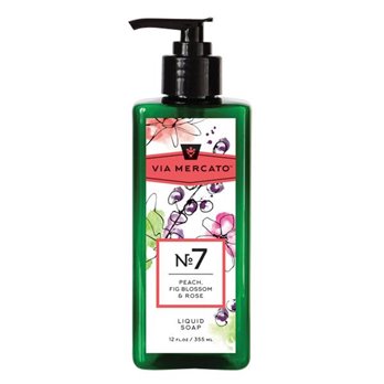 Via Mercato No. 7 Peach, Fig Blossom & Rose Liquid Soap