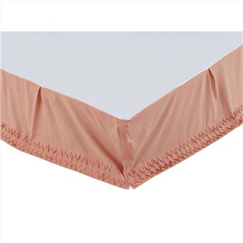 Adelia Apricot King Bed Skirt 78x80x16