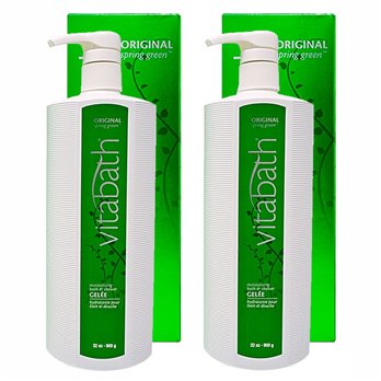 Vitabath Original Spring Green Moisturizing Bath & Shower Gelee 2 Pack (2 x 32 oz)