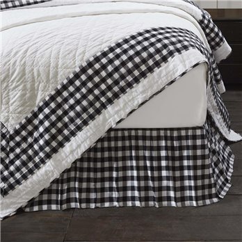 Annie Buffalo Black Check Twin Bed Skirt 39x76x16