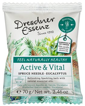 Dresdner Essenz Active and Vital Spruce Needle Eucalyptus Sparkling Bath