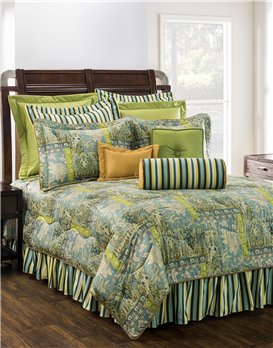 Tangier Twin Comforter Set with 15" Drop Bed Skirt