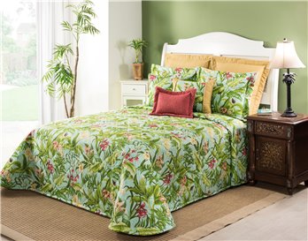 Wailea Coast Bloom Bedspread-King