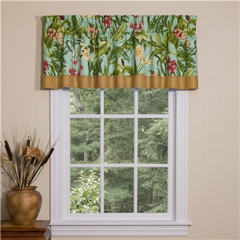 Wailea Coast Bloom Tailored Valance with Band