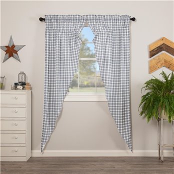 Sawyer Mill Blue Plaid Prairie Long Panel Set of 2 84x36x18