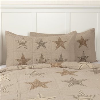 Sawyer Mill Star Charcoal King Sham 21x37