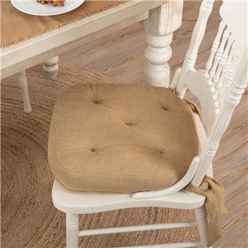 Burlap Natural Chair Pad