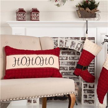 Kringle Chenille Ho Ho Ho Pillow 14x22