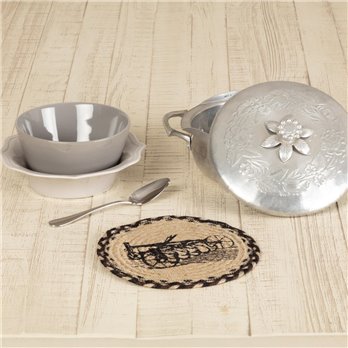 Sawyer Mill Charcoal Plow Jute Trivet 8