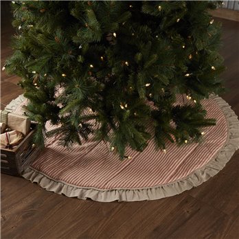 Sawyer Mill Red Ticking Stripe Tree Skirt 60