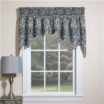 Midnight Ikat Empress Swag Valance