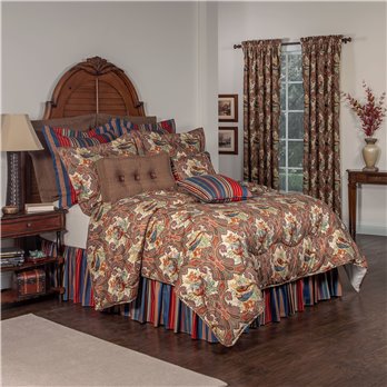 Royal Pheasant Queen Comforter Set (15" Bedskirt)
