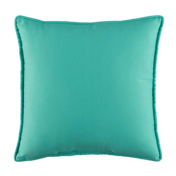 Floridian Flamingo Solid Blue Square Pillow