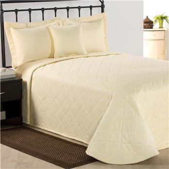 Ivory Moire California King Bedspread