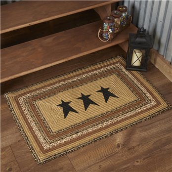 Kettle Grove Jute Rug Rect Stencil Stars 24x36