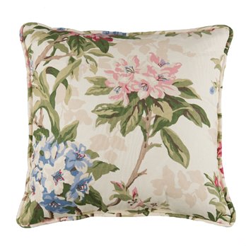 Hillhouse Square Pillow - Floral 17" Piped
