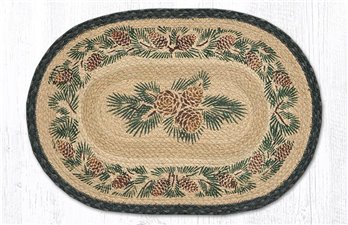 Pinecone Oval Braided Placemat 13"x19"