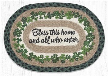 Bless this Home Oval Braided Placemat 13"x19"