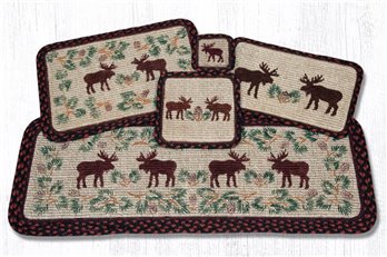 Moose/Pinecone Wicker Weave Braided Placemat 13"x19"