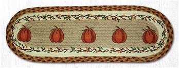 Harvest Pumpkin Oval Braided Stair Tread 27"x8.25"