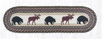 Bear/Moose Oval Braided Runner 13"x48"