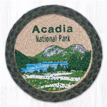 Acadia Bubbles Printed Round Braided Trivet 10"x10"