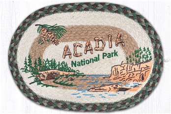 Acadia Bridge Printed Oval Braided Swatch 10"x15"