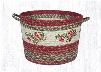 Cranberries Printed Braided Utility Basket 17"x11"