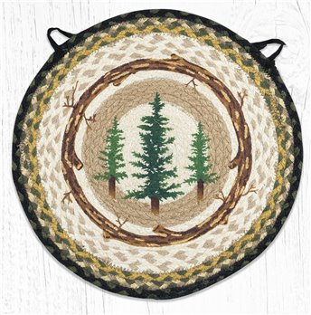 Tall Timbers Round Braided Chair Pad 15.5"x15.5"