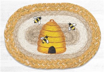 Beehive Printed Oval Braided Swatch 7.5"x11"
