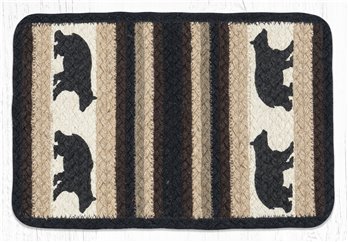 Cabin Bear Rectangular Printed Braided Swatch 10"x15"