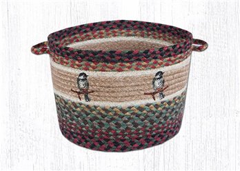 Chickadee Printed Braided Utility Basket 17"x11"