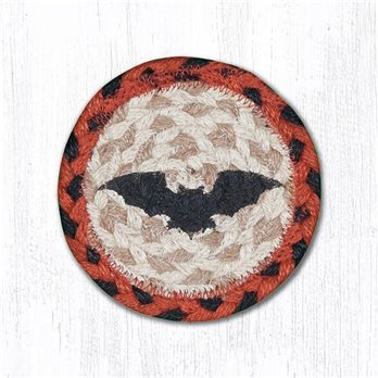 Bat Printed Braided Coaster 5"x5" Set of 4