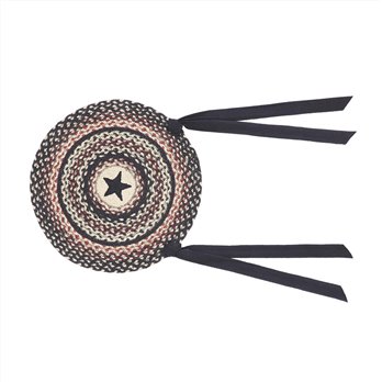 Colonial Star Jute Chair Pad Applique Star 15 inch Diameter