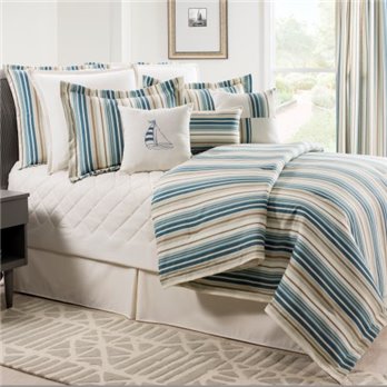 Savannah California King 3 piece Comforter Set - Stripe