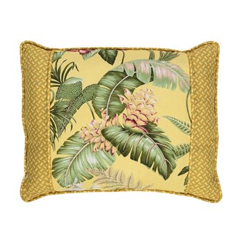 Ferngully Yellow 16" x 20" Breakfast Pillow - Band on Sides by Thomasville