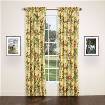 Ferngully Yellow 96" x 84" Lined Rod Pocket Panels (pair) by Thomasville