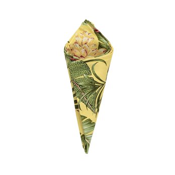 Ferngully Yellow 16" x 16" Pack of 4 - Napkins - Floral by Thomasville