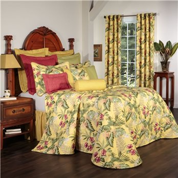 Ferngully Yellow King Bedspread by Thomasville