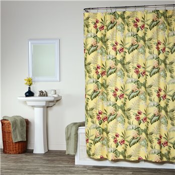 Ferngully Yellow 72" x 75" Shower Curtain by Thomasville