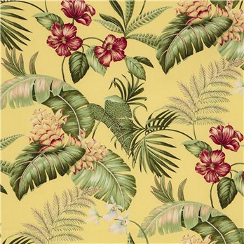 Ferngully Yellow 54" Fabric -Main Print (non-returnable) by Thomasville
