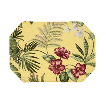 Ferngully Yellow 17" x 12" Pack of 4 - Placemats - Floral by Thomasville