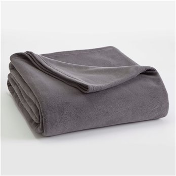 Vellux Full/Queen Tornado Gray Microfleece Blanket