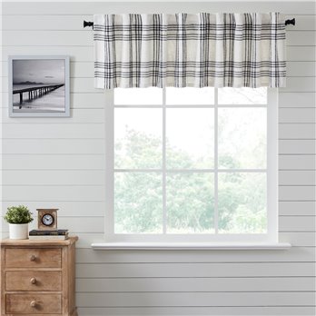 Black Plaid Valance 19x90