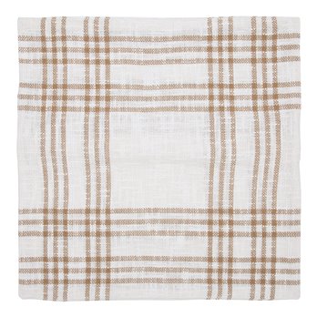 Wheat Plaid Fabric Pillow Cover 18x18