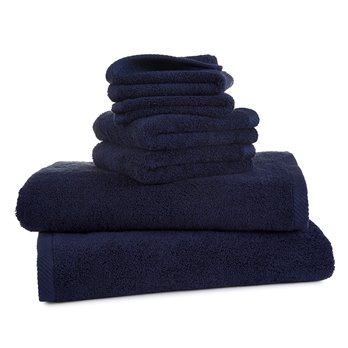 Izawa Low Lint Navy 6 Piece Bath Towel Set