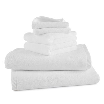 Izawa Low Lint White 6 Piece Bath Towel Set